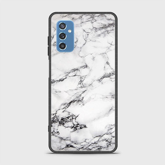 Samsung Galaxy M52 5G Cover- White Marble Series - HQ Ultra Shine Premium Infinity Glass Soft Silicon Borders Case