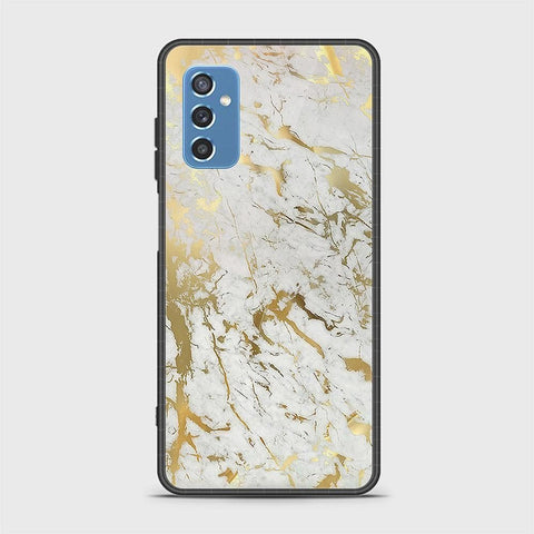 Samsung Galaxy M52 5G Cover- White Marble Series - HQ Ultra Shine Premium Infinity Glass Soft Silicon Borders Case