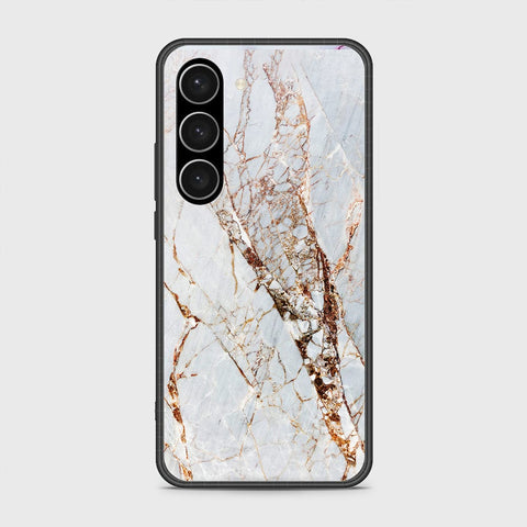 Samsung Galaxy S23 Plus 5G Cover- White Marble Series - HQ Ultra Shine Premium Infinity Glass Soft Silicon Borders Case