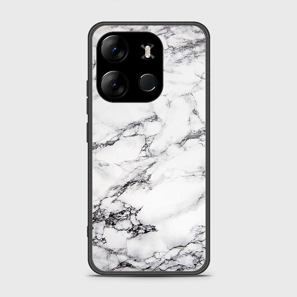 Tecno Spark Go 2023 Cover- White Marble Series - HQ Ultra Shine Premium Infinity Glass Soft Silicon Borders Case