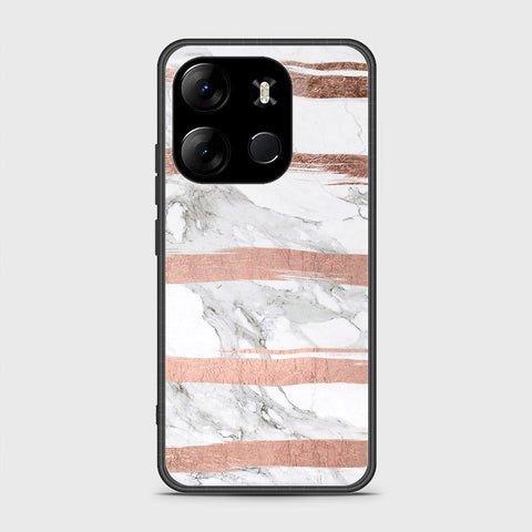 Tecno Spark Go 2023 Cover- White Marble Series - HQ Ultra Shine Premium Infinity Glass Soft Silicon Borders Case