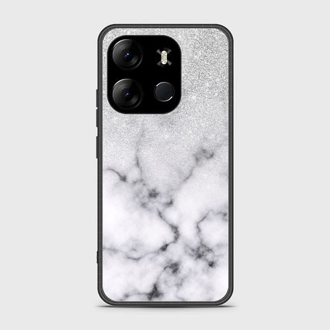 Infinix Smart 7 HD Cover- White Marble Series - HQ Ultra Shine Premium Infinity Glass Soft Silicon Borders Case