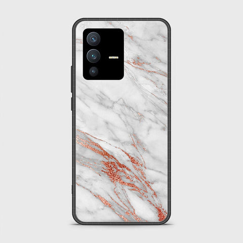 Vivo S12 Cover - White Marble Series - HQ Ultra Shine Premium Infinity Glass Soft Silicon Borders Case