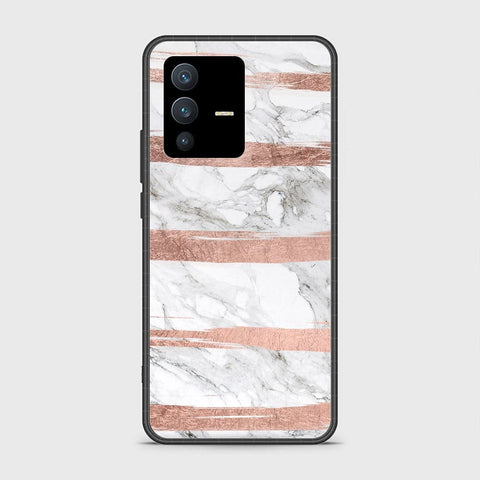 Vivo S12 Cover - White Marble Series - HQ Ultra Shine Premium Infinity Glass Soft Silicon Borders Case