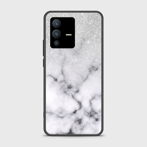 Vivo S12 Cover - White Marble Series - HQ Ultra Shine Premium Infinity Glass Soft Silicon Borders Case