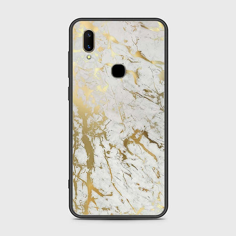 Vivo Z3 Cover- White Marble Series - HQ Ultra Shine Premium Infinity Glass Soft Silicon Borders Case