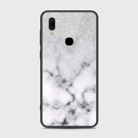 Vivo Z3 Cover- White Marble Series - HQ Ultra Shine Premium Infinity Glass Soft Silicon Borders Case