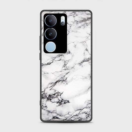 Vivo V29 Pro Cover- White Marble Series - HQ Ultra Shine Premium Infinity Glass Soft Silicon Borders Case