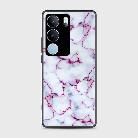 Vivo V29 Pro Cover- White Marble Series - HQ Ultra Shine Premium Infinity Glass Soft Silicon Borders Case