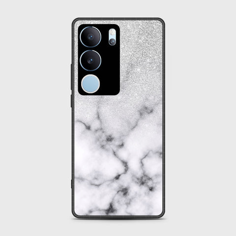 Vivo V29 Pro Cover- White Marble Series - HQ Ultra Shine Premium Infinity Glass Soft Silicon Borders Case