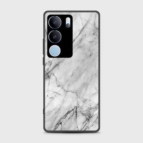 Vivo V29 Pro Cover- White Marble Series - HQ Ultra Shine Premium Infinity Glass Soft Silicon Borders Case