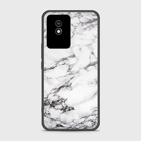 Vivo Y11 2023 Cover- White Marble Series - HQ Ultra Shine Premium Infinity Glass Soft Silicon Borders Case