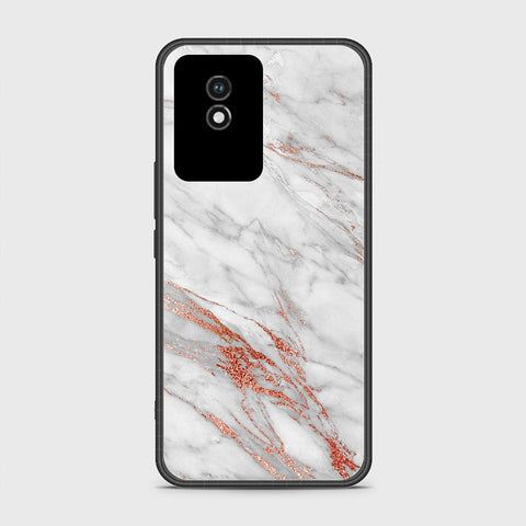 Vivo Y11 2023 Cover- White Marble Series - HQ Ultra Shine Premium Infinity Glass Soft Silicon Borders Case