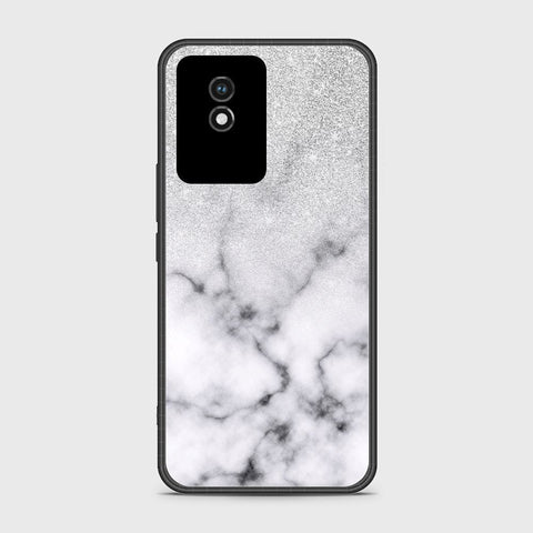 Vivo Y02t Cover- White Marble Series - HQ Ultra Shine Premium Infinity Glass Soft Silicon Borders Case