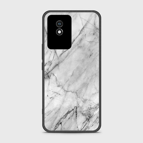 Vivo Y11 2023 Cover- White Marble Series - HQ Ultra Shine Premium Infinity Glass Soft Silicon Borders Case