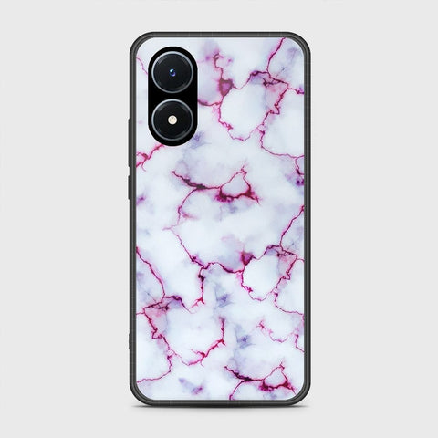 Vivo Y02s Cover- White Marble Series - HQ Ultra Shine Premium Infinity Glass Soft Silicon Borders Case