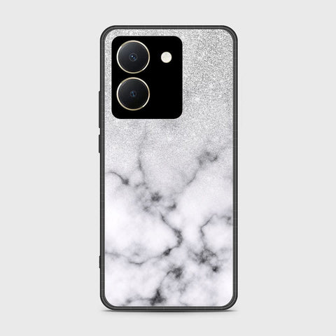 Vivo Y36 4G Cover- White Marble Series - HQ Ultra Shine Premium Infinity Glass Soft Silicon Borders Case