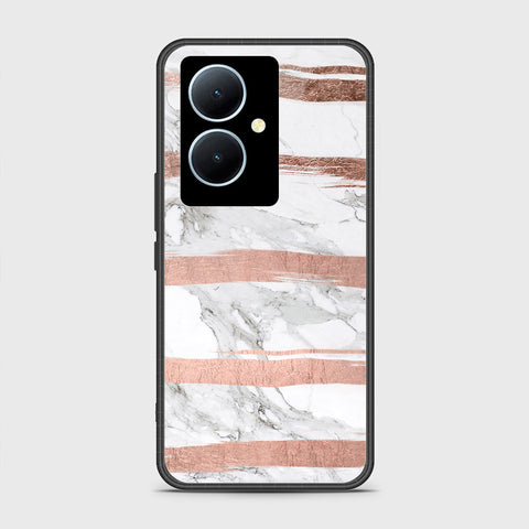 Vivo Y78 Plus 5G Cover- White Marble Series - HQ Ultra Shine Premium Infinity Glass Soft Silicon Borders Case