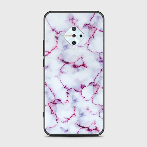 Vivo Y9s Cover- White Marble Series - HQ Ultra Shine Premium Infinity Glass Soft Silicon Borders Case