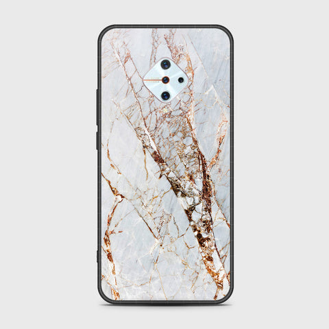 Vivo Y9s Cover- White Marble Series - HQ Ultra Shine Premium Infinity Glass Soft Silicon Borders Case