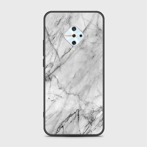 Vivo Y9s Cover- White Marble Series - HQ Ultra Shine Premium Infinity Glass Soft Silicon Borders Case