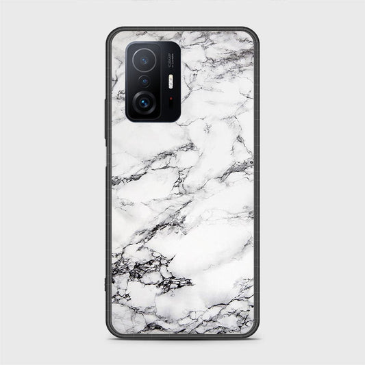 Xiaomi 11T Pro Cover- White Marble Series - HQ Ultra Shine Premium Infinity Glass Soft Silicon Borders Case