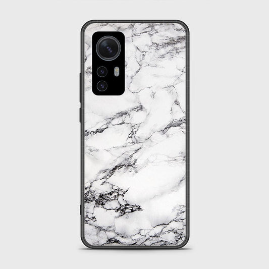 Xiaomi 12 Pro Cover- White Marble Series - HQ Ultra Shine Premium Infinity Glass Soft Silicon Borders Case