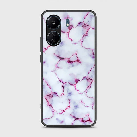 Xiaomi Poco C65 Cover- White Marble Series - HQ Ultra Shine Premium Infinity Glass Soft Silicon Borders Case