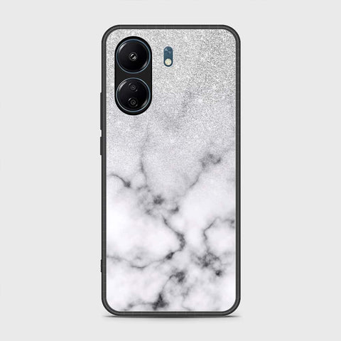 Xiaomi Poco C65 Cover- White Marble Series - HQ Ultra Shine Premium Infinity Glass Soft Silicon Borders Case