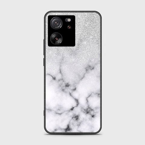 Xiaomi 13T Pro Cover- White Marble Series - HQ Ultra Shine Premium Infinity Glass Soft Silicon Borders Case