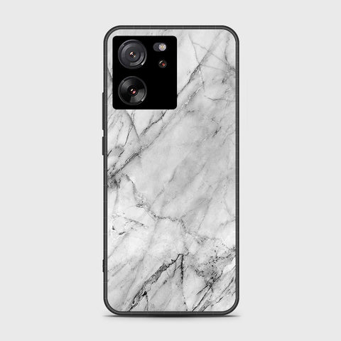 Xiaomi 13T Pro Cover- White Marble Series - HQ Ultra Shine Premium Infinity Glass Soft Silicon Borders Case