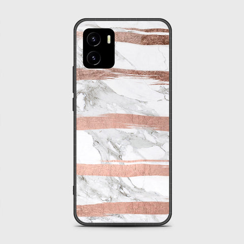 Vivo Y10 Cover- White Marble Series - HQ Ultra Shine Premium Infinity Glass Soft Silicon Borders Case