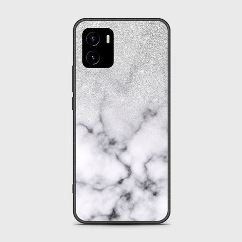 Vivo Y10 Cover- White Marble Series - HQ Ultra Shine Premium Infinity Glass Soft Silicon Borders Case