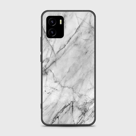 Vivo Y10 Cover- White Marble Series - HQ Ultra Shine Premium Infinity Glass Soft Silicon Borders Case