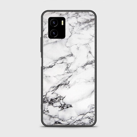 Vivo Y01 Cover - White Marble Series - HQ Ultra Shine Premium Infinity Glass Soft Silicon Borders Case (Fast Delivery)