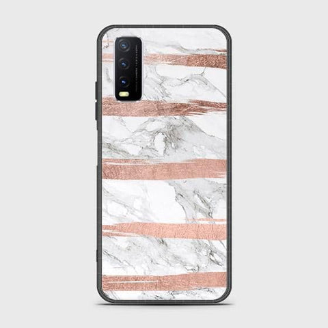 Vivo Y20a Cover - White Marble Series - HQ Ultra Shine Premium Infinity Glass Soft Silicon Borders Case