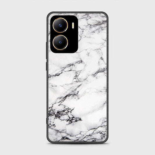 Vivo Y56 Cover- White Marble Series - HQ Ultra Shine Premium Infinity Glass Soft Silicon Borders Case