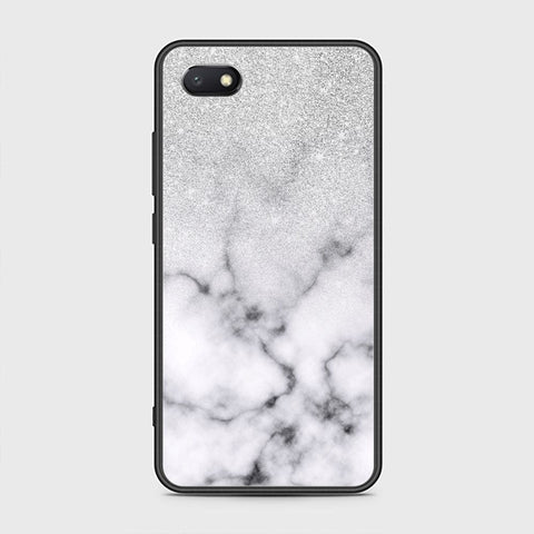 Huawei Y5 Prime 2018 / Y5 2018 / Honor 7S Cover - White Marble Series - HQ Ultra Shine Premium Infinity Glass Soft Silicon Borders Case