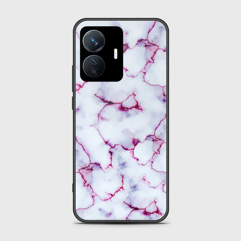 Vivo Y77e Cover- White Marble Series - HQ Ultra Shine Premium Infinity Glass Soft Silicon Borders Case