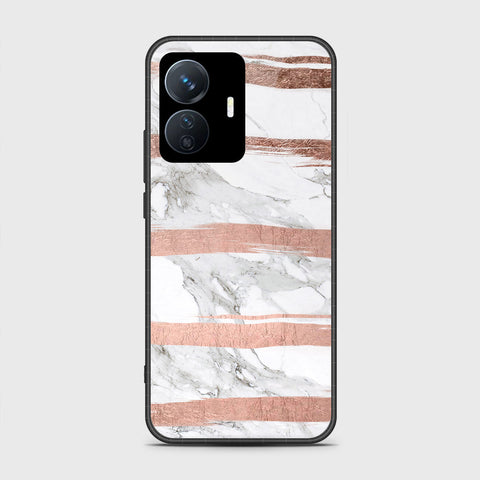 Vivo Y77e Cover- White Marble Series - HQ Ultra Shine Premium Infinity Glass Soft Silicon Borders Case