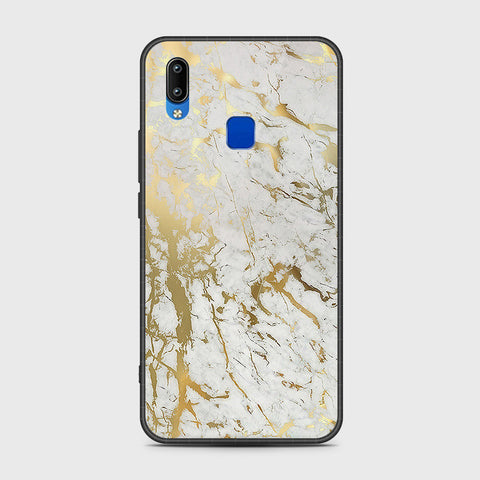 Vivo Y91i Cover- White Marble Series - HQ Ultra Shine Premium Infinity Glass Soft Silicon Borders Case