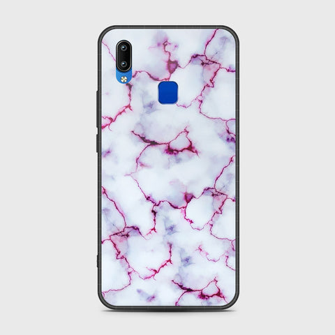 Vivo Y91i Cover- White Marble Series - HQ Ultra Shine Premium Infinity Glass Soft Silicon Borders Case