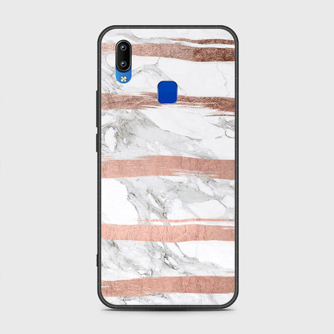 Vivo Y91i Cover- White Marble Series - HQ Ultra Shine Premium Infinity Glass Soft Silicon Borders Case