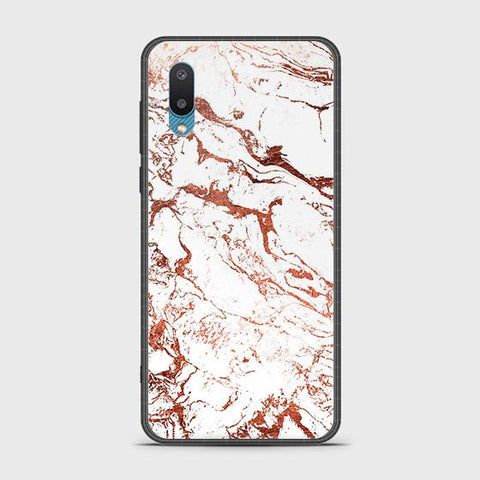 Samsung Galaxy A02 Cover - White Marble Series 2 - HQ Ultra Shine Premium Infinity Glass Soft Silicon Borders Case