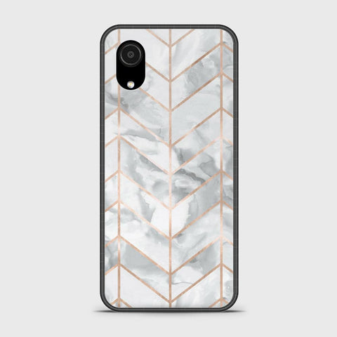 Samsung Galaxy A03 Core Cover - White Marble Series 2 - HQ Ultra Shine Premium Infinity Glass Soft Silicon Borders Case