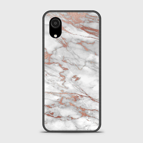 Samsung Galaxy A03 Core Cover - White Marble Series 2 - HQ Ultra Shine Premium Infinity Glass Soft Silicon Borders Case