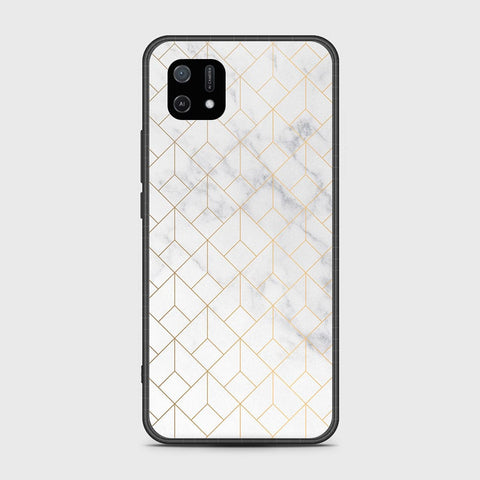 Oppo A16e Cover- White Marble Series 2 - HQ Ultra Shine Premium Infinity Glass Soft Silicon Borders Case