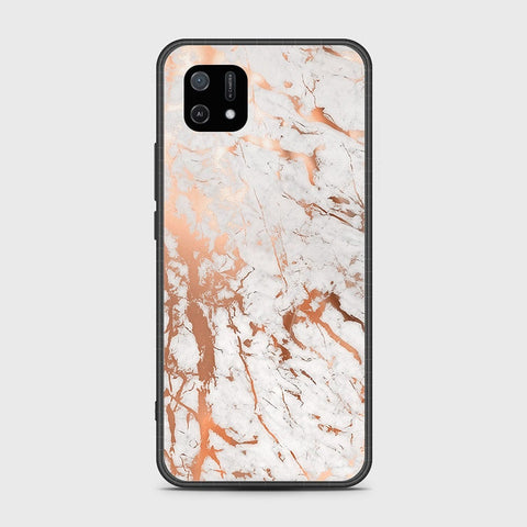 Oppo A16e Cover- White Marble Series 2 - HQ Ultra Shine Premium Infinity Glass Soft Silicon Borders Case