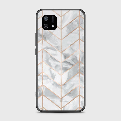 Oppo A16e Cover- White Marble Series 2 - HQ Ultra Shine Premium Infinity Glass Soft Silicon Borders Case