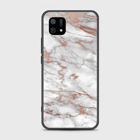 Oppo A16e Cover- White Marble Series 2 - HQ Ultra Shine Premium Infinity Glass Soft Silicon Borders Case